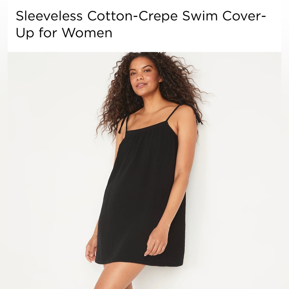 NWOT Old Navy Size Small Sleeveless Cotton Crepe Swim Cover Up